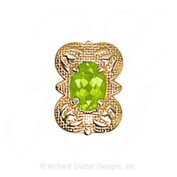 GS494 PD - 14 Karat Gold Peridot Slide 